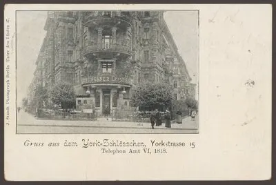 Ansichtskarte „Gruss aus dem York-Schlösschen“, Yorckstraße 15 — تصویر رکورد یوروپیانا