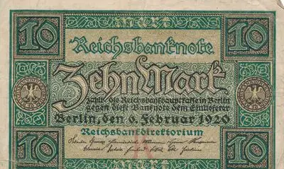 Zahlungsmittel / Reichsbanknote / Zehn Mark — تصویر رکورد یوروپیانا