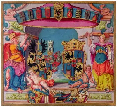Emperor Leopold I elevates Mark Putz von Adlersthurn, court chamber council and secret secretary, to the old knight’s state, improves his coat of arms and improves his predicate on von Putz zu Adlerßt — تصویر رکورد یوروپیانا