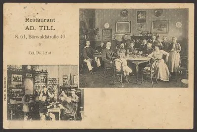 Ansichtskarte Restaurant in der Baerwaldstraße 49 — تصویر رکورد یوروپیانا