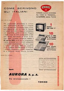 Pubblicità da rivista della penna stilografica Aurora 88 — تصویر رکورد یوروپیانا