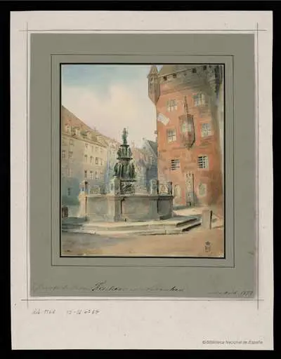 [Fuente de las Virtudes en Nuremberg] [Material gráfico] — تصویر رکورد یوروپیانا