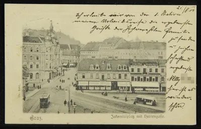 Graz. Jakominiplatz mit Herrengasse — تصویر رکورد یوروپیانا
