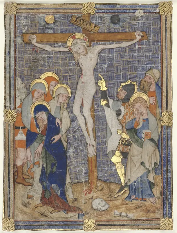 Single Miniature Excised from a Missal: The Crucifixion — تصویر رکورد موزهٔ هنر کلیولند (دسترسی آزاد)