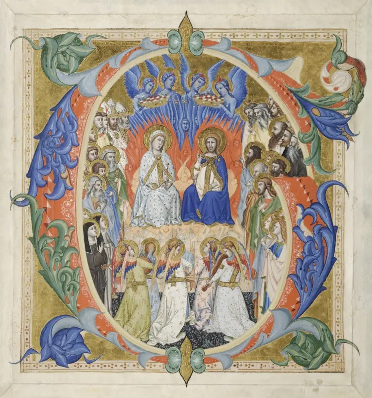 Initial G[audeamus omnes] from a Gradual: The Court of Heaven — تصویر رکورد موزهٔ هنر کلیولند (دسترسی آزاد)