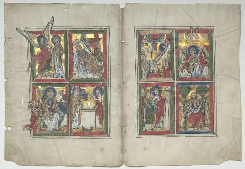 Bifolia with Scenes from the Life of Christ — تصویر رکورد موزهٔ هنر کلیولند (دسترسی آزاد)