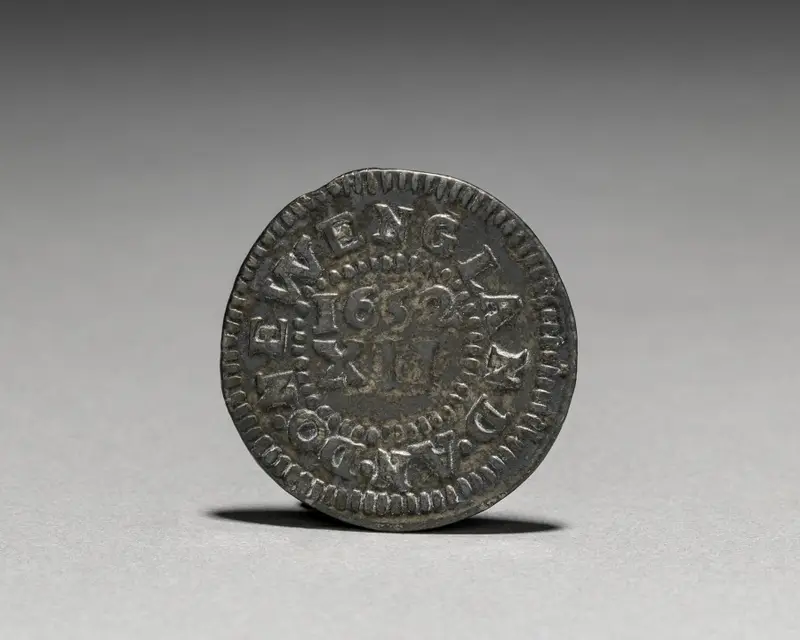 Pine Tree Shilling (reverse) — تصویر رکورد موزهٔ هنر کلیولند (دسترسی آزاد)