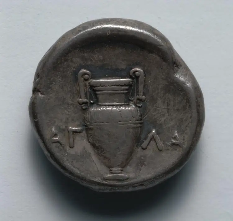 Stater: Volute Krater, within incuse circle (reverse) — تصویر رکورد موزهٔ هنر کلیولند (دسترسی آزاد)