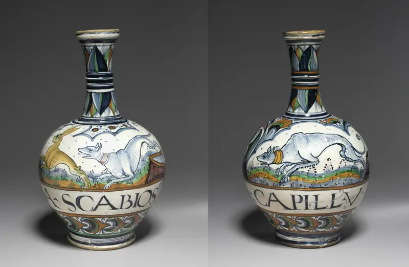 Pair of Pharmacy Bottles — تصویر رکورد موزهٔ هنر کلیولند (دسترسی آزاد)