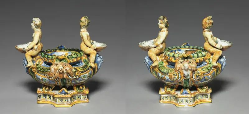 Pair of Saltcellars — تصویر رکورد موزهٔ هنر کلیولند (دسترسی آزاد)