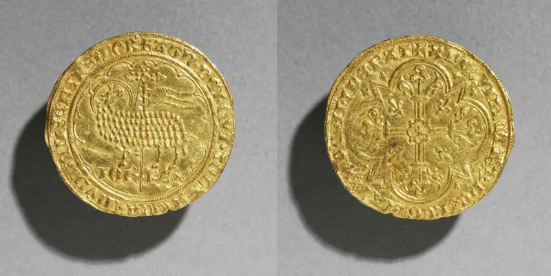Mouton d'Or of King Jean le Bon of France, 1350-1364 — تصویر رکورد موزهٔ هنر کلیولند (دسترسی آزاد)