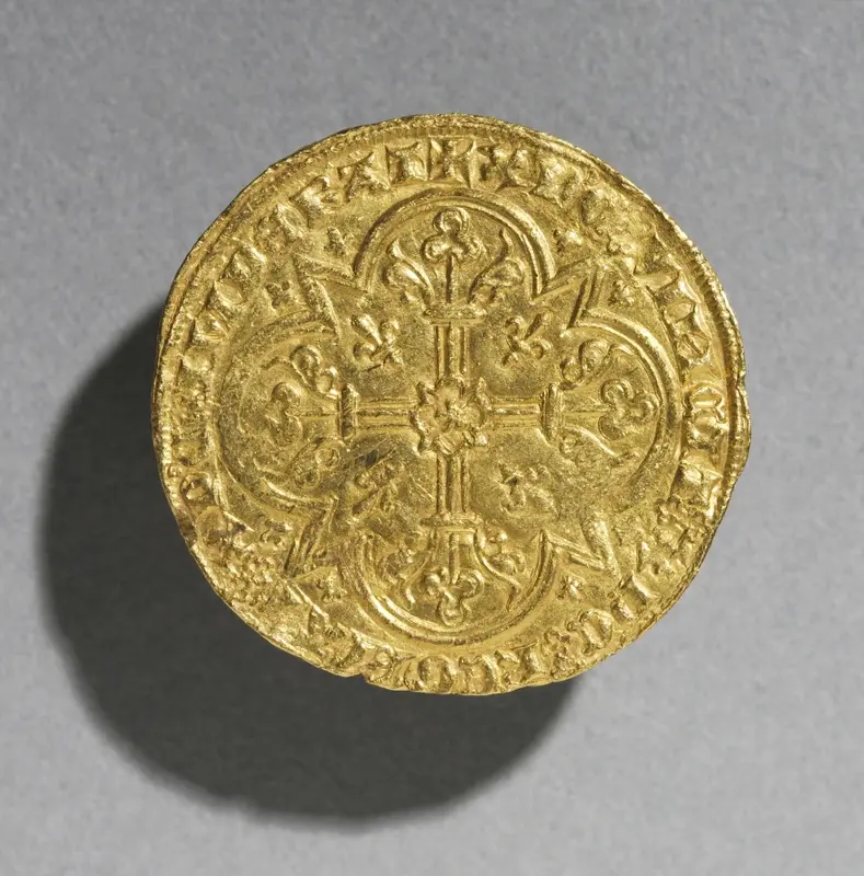 Mouton d'Or of King Jean le Bon of France, 1350-1364 (reverse) — تصویر رکورد موزهٔ هنر کلیولند (دسترسی آزاد)