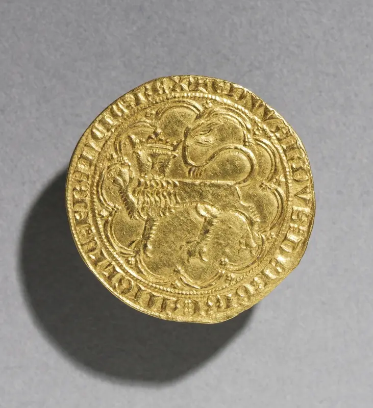 Leopard d'Or of Edward III of England (obverse) — تصویر رکورد موزهٔ هنر کلیولند (دسترسی آزاد)