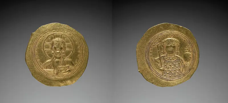 Nomisma with Constantine IX Monomachus — تصویر رکورد موزهٔ هنر کلیولند (دسترسی آزاد)
