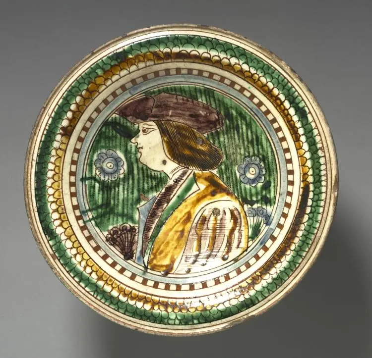Plate with a Portrait of a Gentleman — تصویر رکورد موزهٔ هنر کلیولند (دسترسی آزاد)