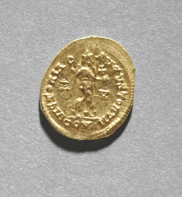 Solidus of Arkadios (reverse) — تصویر رکورد موزهٔ هنر کلیولند (دسترسی آزاد)