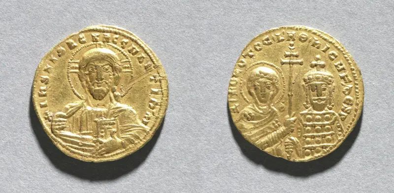 Nomisma with Nicephorus II Phocas — تصویر رکورد موزهٔ هنر کلیولند (دسترسی آزاد)