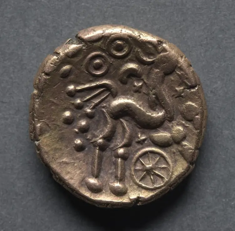 Stater: Horse, Wheel, and Crescent (reverse) — تصویر رکورد موزهٔ هنر کلیولند (دسترسی آزاد)