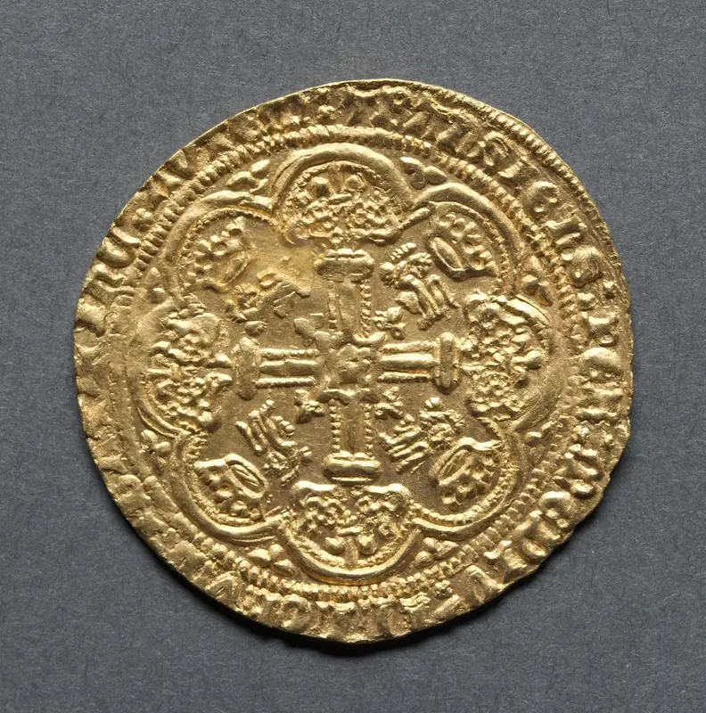 Noble: Ornamental Cross with Lis Terminals (reverse) — تصویر رکورد موزهٔ هنر کلیولند (دسترسی آزاد)