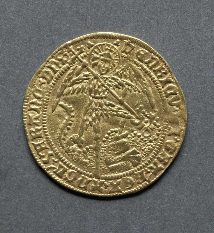Angel: St. George Slaying the Dragon (obverse) — تصویر رکورد موزهٔ هنر کلیولند (دسترسی آزاد)