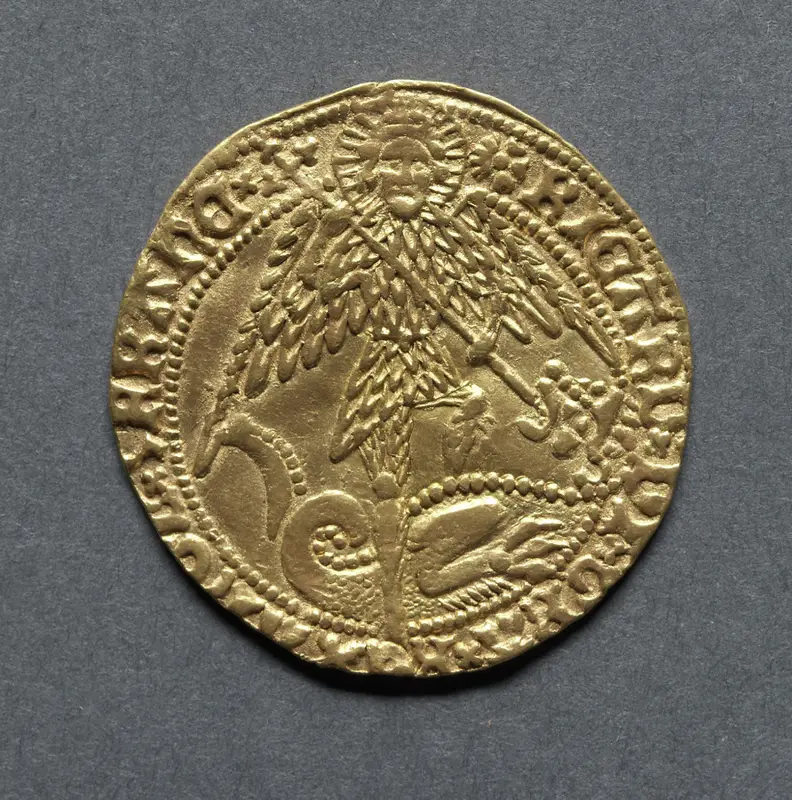 Angel: St. George Slaying the Dragon (obverse) — تصویر رکورد موزهٔ هنر کلیولند (دسترسی آزاد)