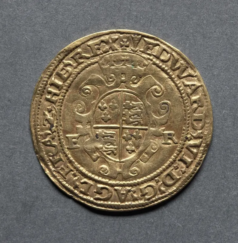 Half Sovereign: Crowned Royal Arms (reverse) — تصویر رکورد موزهٔ هنر کلیولند (دسترسی آزاد)