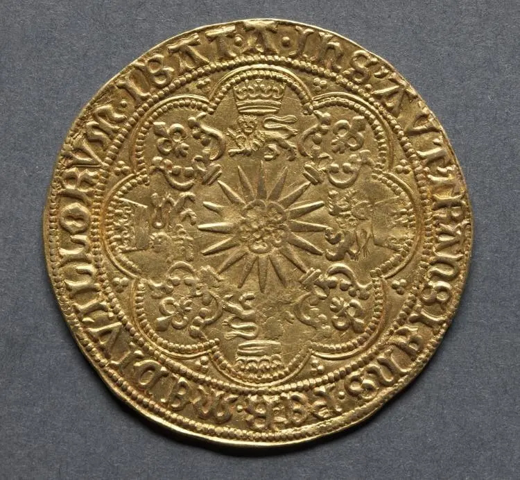 Ryal: Rose over Radiate Sun (reverse) — تصویر رکورد موزهٔ هنر کلیولند (دسترسی آزاد)