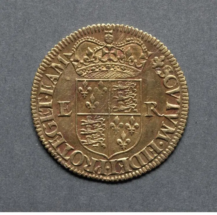 Half Pound: Crowned Shield of Arms (reverse) — تصویر رکورد موزهٔ هنر کلیولند (دسترسی آزاد)