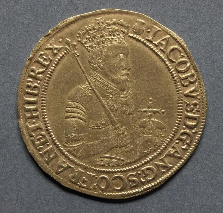 Sovereign: James I (obverse) — تصویر رکورد موزهٔ هنر کلیولند (دسترسی آزاد)