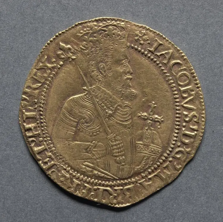 Unite: James I (obverse) — تصویر رکورد موزهٔ هنر کلیولند (دسترسی آزاد)