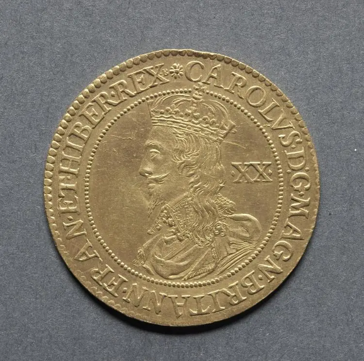 Unite: Charles I (obverse) — تصویر رکورد موزهٔ هنر کلیولند (دسترسی آزاد)
