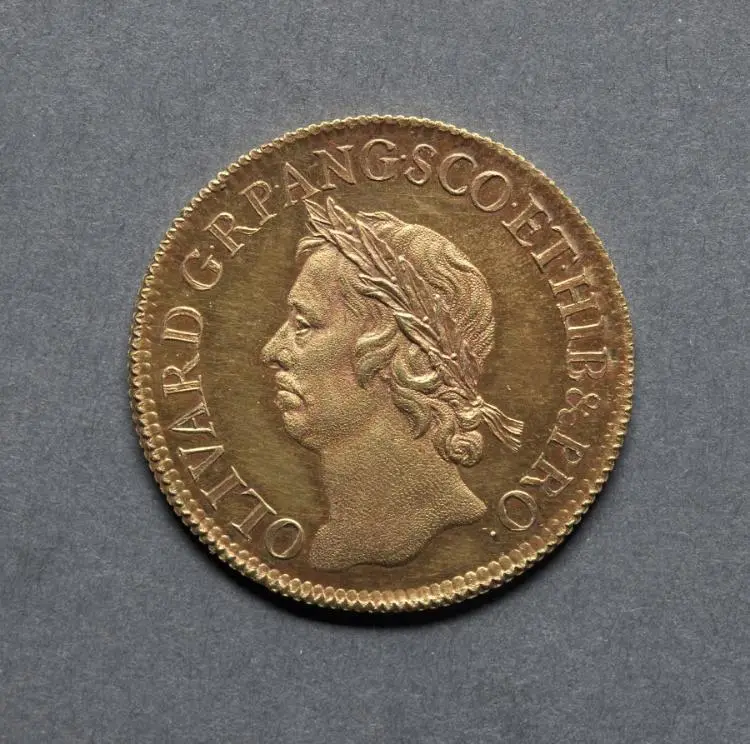 Broad: Oliver Cromwell Lord Protector (obverse) — تصویر رکورد موزهٔ هنر کلیولند (دسترسی آزاد)