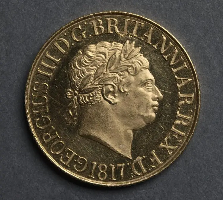Sovereign: George III (obverse) — تصویر رکورد موزهٔ هنر کلیولند (دسترسی آزاد)