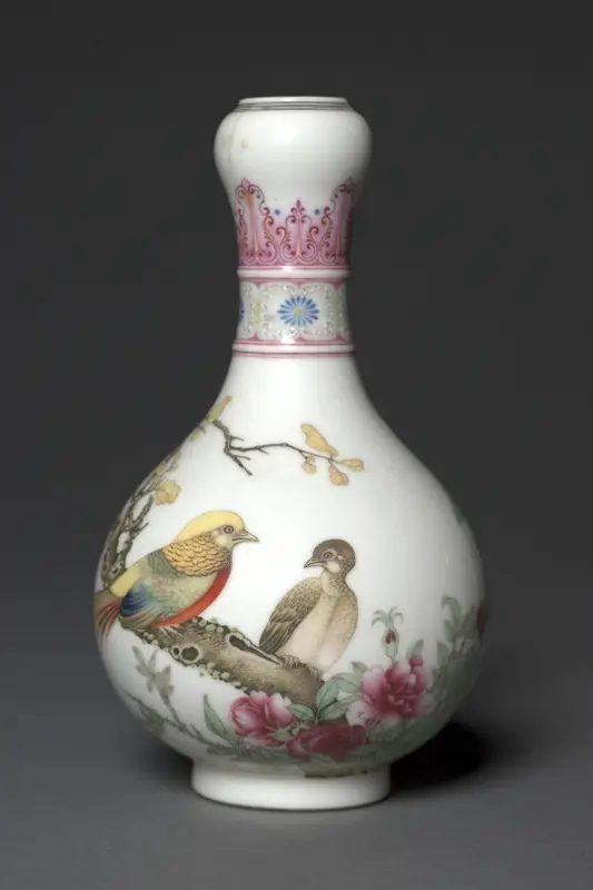 Vase with Golden Pheasants — تصویر رکورد موزهٔ هنر کلیولند (دسترسی آزاد)