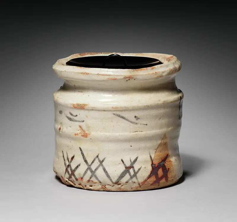 Water Container (Mizusashi) with Riverscape — تصویر رکورد موزهٔ هنر کلیولند (دسترسی آزاد)