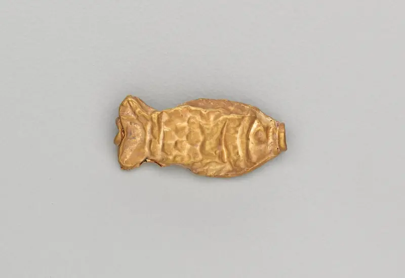 Necklace Bead in the Form of a Fish — تصویر رکورد موزهٔ هنر کلیولند (دسترسی آزاد)
