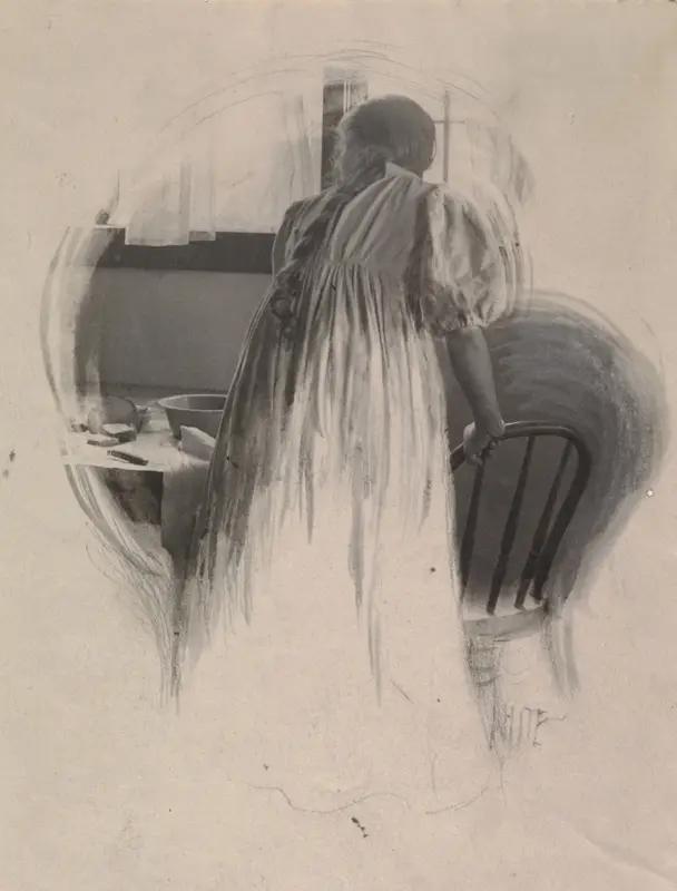 Unpublished illustration [Julia Hall McCune] for Clara Morris, "Beneath the Wrinkle" — تصویر رکورد موزهٔ هنر کلیولند (دسترسی آزاد)