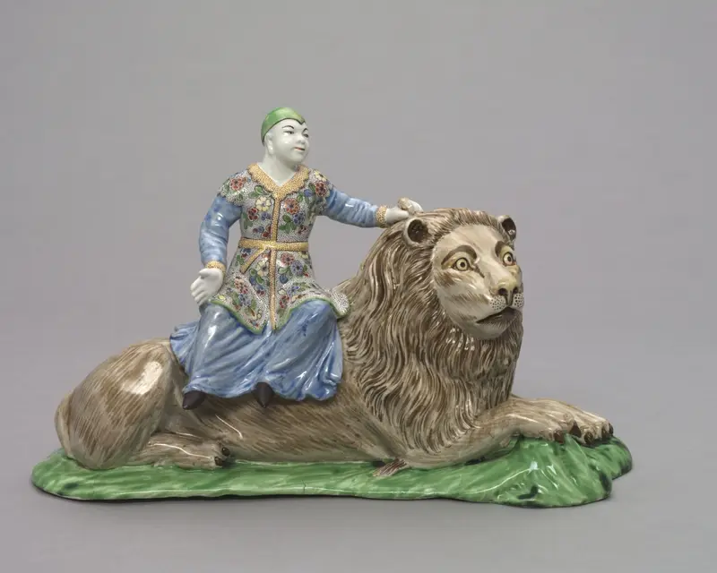 Figure Seated on a Lion — تصویر رکورد موزهٔ هنر کلیولند (دسترسی آزاد)
