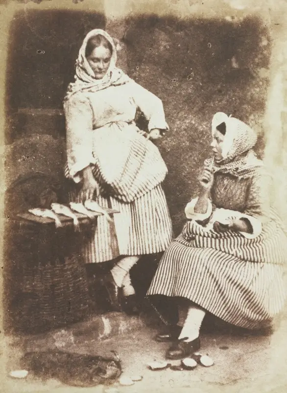 Newhaven Fishwives, Jeanie Wilson and Annie Linton — تصویر رکورد موزهٔ هنر کلیولند (دسترسی آزاد)