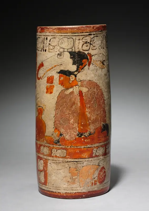 Painted Vase with Ruler and Scribe — تصویر رکورد موزهٔ هنر کلیولند (دسترسی آزاد)