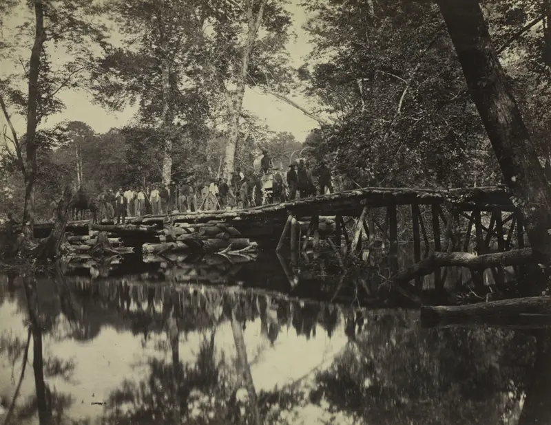 Military Bridge, Across the Chickahominy, Virginia — تصویر رکورد موزهٔ هنر کلیولند (دسترسی آزاد)