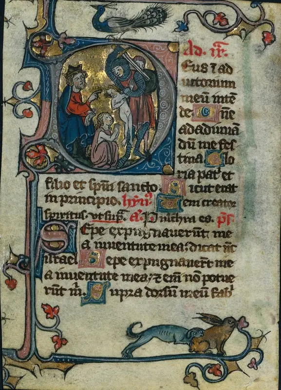Leaf from a Book of Hours: Initial D: Massacre of the Innocents (1 of 2 Excised Leaves) — تصویر رکورد موزهٔ هنر کلیولند (دسترسی آزاد)