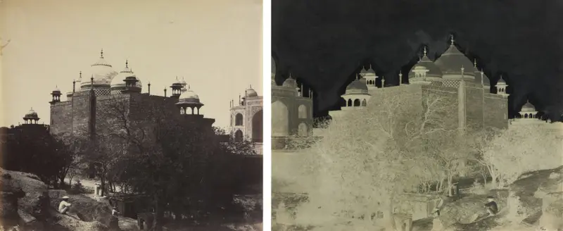 Taj Mahal, Back View of the Rest-House, with Figure — تصویر رکورد موزهٔ هنر کلیولند (دسترسی آزاد)