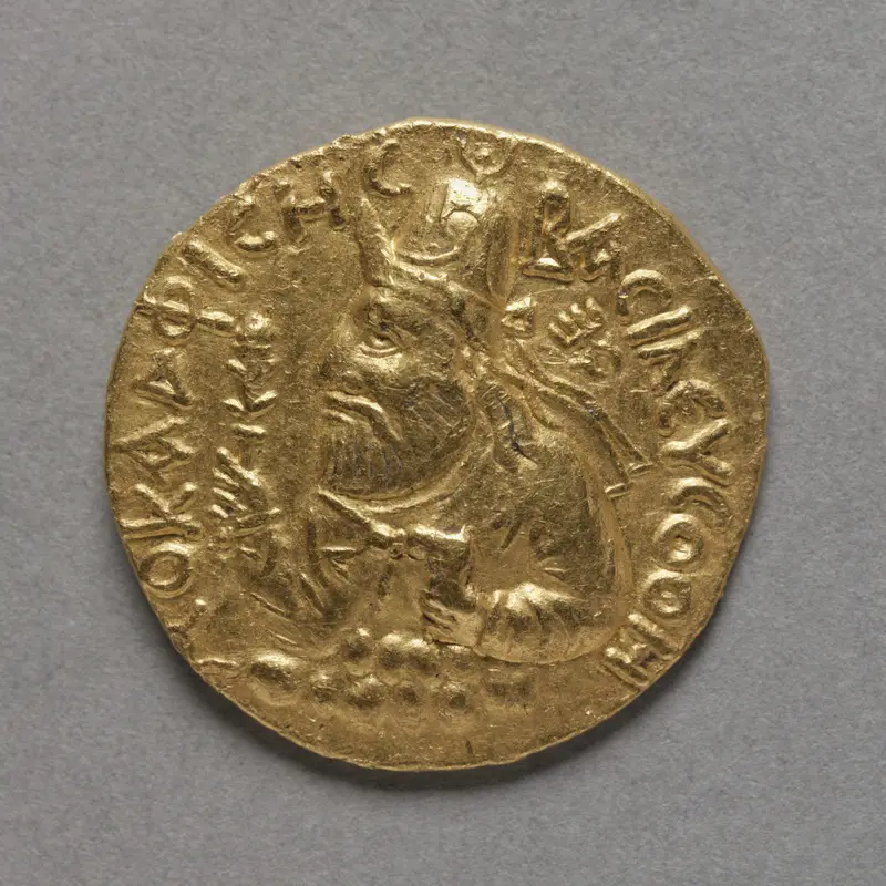 Vima Kadphises (obverse) — تصویر رکورد موزهٔ هنر کلیولند (دسترسی آزاد)