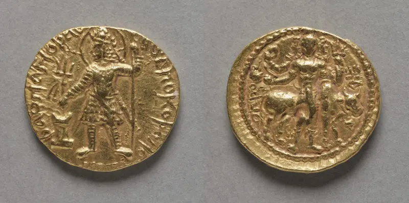 Coin of Kushan King Vasudeva I — تصویر رکورد موزهٔ هنر کلیولند (دسترسی آزاد)