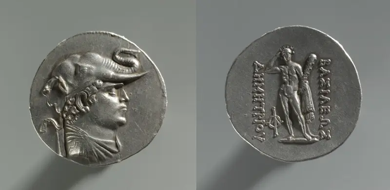 Tetradrachm Coin of Demetrios I — تصویر رکورد موزهٔ هنر کلیولند (دسترسی آزاد)