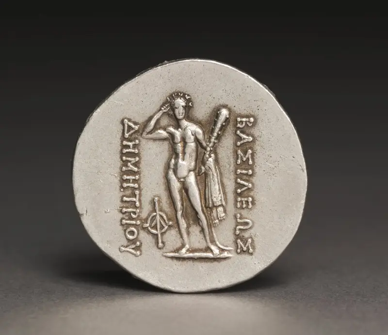 Coin of Demetrios, I (reverse) — تصویر رکورد موزهٔ هنر کلیولند (دسترسی آزاد)