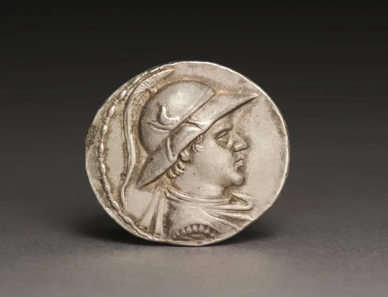 Coin of Eukratides I — تصویر رکورد موزهٔ هنر کلیولند (دسترسی آزاد)