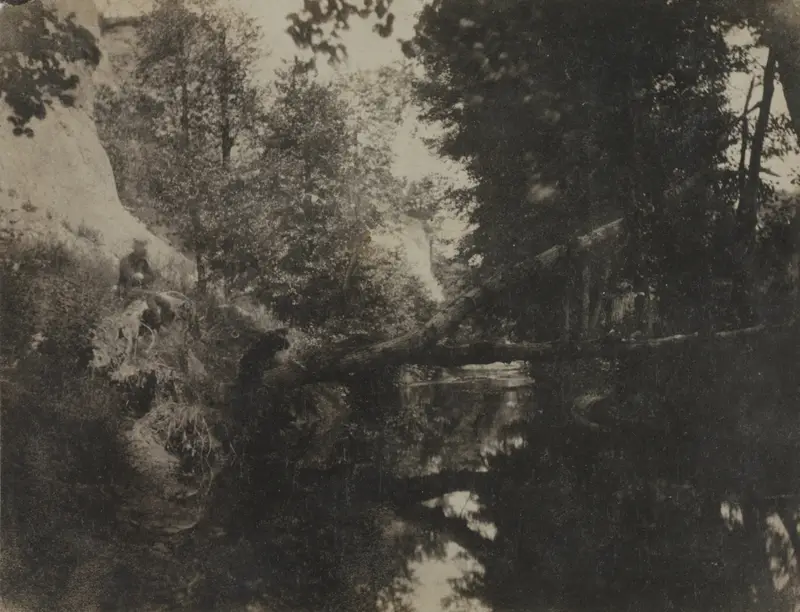 Landscape with Seated Figure on Stream Bank — تصویر رکورد موزهٔ هنر کلیولند (دسترسی آزاد)