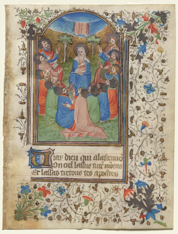The Ascension: Leaf from a Book of Hours (4 of 6 Excised Leaves) — تصویر رکورد موزهٔ هنر کلیولند (دسترسی آزاد)